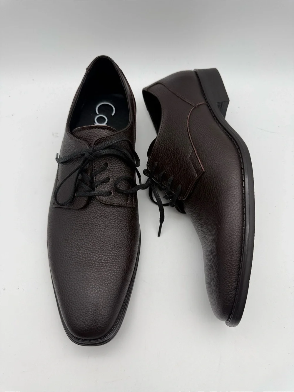 BRAND NEW Calvin Klein Men's Ripley Tumbled Leather Dark Brown Men’s Size 10.5